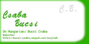 csaba bucsi business card